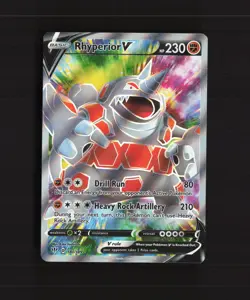 Rhyperior V 181/189 Darkness Ablaze Full Art Ultra Rare Holo Pokemon Card NM - Image 1