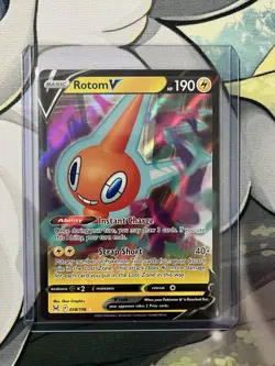 Rotom V 058/196 | Lost Origin | Ultra Rare Holo | Pokemon TCG Card | NM Mint - Image 1