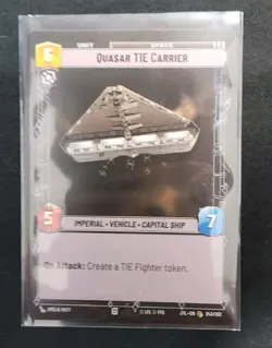 Quasar TIE Carrier 243/262 Star Wars Unlimited TCG Card JTL Near Mint NM - Image 1
