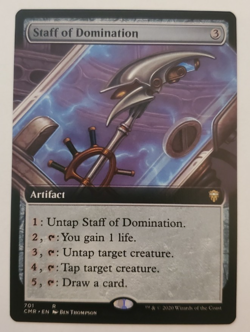 1x Staff of Domination Extended Art Commander Legends MTG Magic the Gathering NM - Image 1