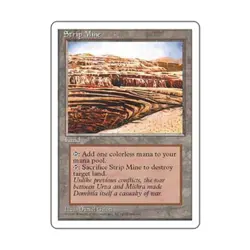 WOTC MtG 4th Ed Strip Mine (U) Fair - Image 1