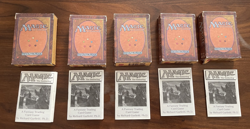 RARE MTG ORIGINAL BETA EMPTY STARTER DECK BOXES + INSTRUCTIONS X 5 - Image 1