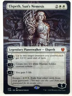 Elspeth, Sun's Nemesis NM/M* BORDERLESS Theros Beyond Death 255 mtg -UnltdCards - Image 1