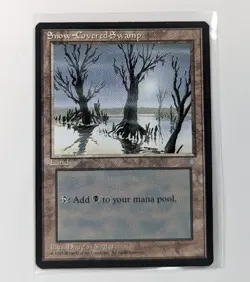 MTG WOTC Snow-Covered Swamp Ice Age Regular Land VLP - Image 1