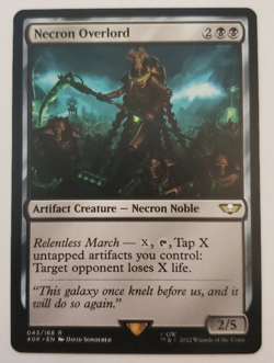 1x Necron Overlord Warhammer 40K Commander MTG Magic the Gathering NM - Image 1