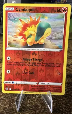 NM Cyndaquil 023/189 Reverse Holo Astral Radiance Pokemon 2022 - Image 1