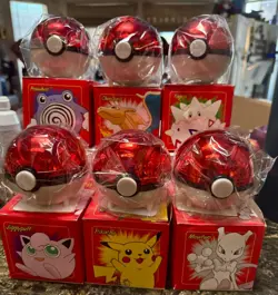 STILL IN PLASTIC Pokemon 1999 Burger King 23k gold plated Complete RED set - Image 1