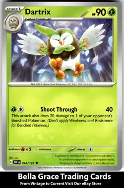 Dartrix #014/197 SV03: Obsidian Flames Pokemon Uncommon - Image 1