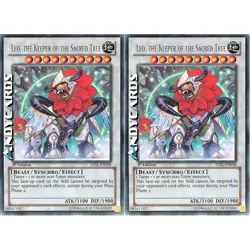 LEO, THE KEEPER OF THE SACRED TREE 2x • Rara • LVAL EN058 • 1Ed • Yugioh! - Image 1