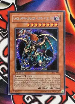 YuGiOh Chaos Emperor Dragon Envoy of the End IOC-000 Secret Rare 1st Edition NM - Image 1