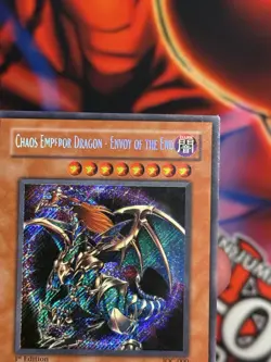 YuGiOh Chaos Emperor Dragon Envoy of the End IOC-000 Secret Rare 1st Edition NM - Image 4