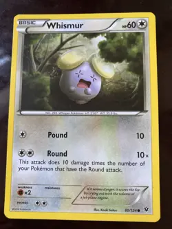 Whismur 80/124 - Fates Collide - Regular Pokemon TCG Card - NM/M Condition - Col - Image 1