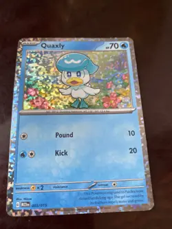 Quaxly 003/015 McDonald's Promos 2023 Holo POKEMON TCG CARD - Image 1