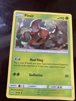Pokemon Pinsir 6/149 Sm Base Set Regular TCG CARD LP - Image 1