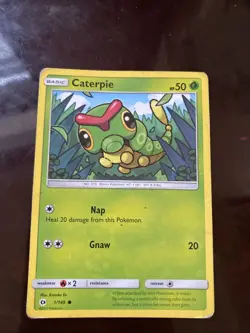 Pokemon Base Set CATERPIE 1/149 Regular TCG CARD - Image 1