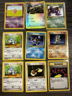 Vintage Pokemon Card Lot (9) - All Pictured Includes First Edition MP - Image 1