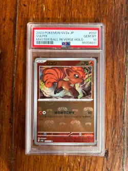 PSA 10 Vulpix Master Ball 037/165 Sv2a: Pokemon Card 151 Holo (Japanese) - Image 1