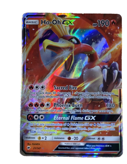 ULTRA RARE Ho-Oh GX 21/147 Burning Shadows Legendary Pokemon Card Holo Foil - Image 1