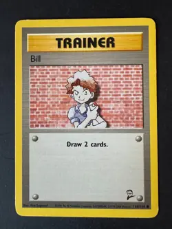 Trainer Bill Pokemon Common Card - Base 2 Set 118/130 - Image 1