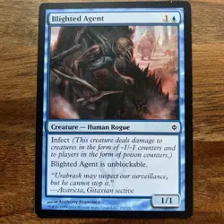 MTG Blighted Agent New Phyrexia NM Magic The Gathering Card - Image 1