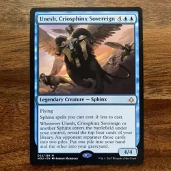 MTG Unesh, Criosphinx Sovereign Hour Of Devastation Mythic NM Magic Card - Image 1