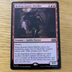 Redcap Gutter-Dweller - Wilds of Eldraine WOT - Rare - MTG Magic FOIL - Image 1