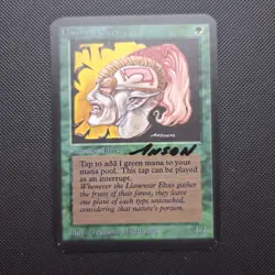 MTG Llanowar Elves SIGNED Alpha Nm- - Image 1