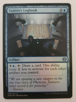 1x Tamiyo's Logbook FOIL Phyrexia All Will Be One MTG Magic the Gathering NM - Image 1