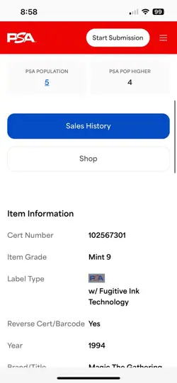 UTHDEN TROLL Revised Edition 1994 Magic the Gathering MTG PSA 9 MINT 🔥Low Pop🔥 - Image 4