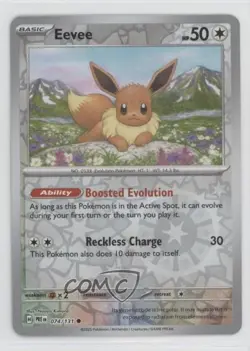 Eevee Reverse Foil Pokemon Prismatic Evolutions PRE #074 1gl7 - Image 1