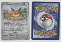 Eevee Reverse Foil Pokemon Prismatic Evolutions PRE #074 1gl7 - Image 3