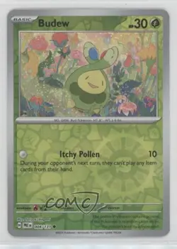 Budew Reverse Foil Pokemon Prismatic Evolutions PRE #004 1gl7 - Image 1