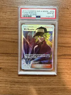 PSA 10 Cosmic Eclipse N's Resolve (Full Art) #232 - 2019 Pokemon SM 232/236 - Image 1