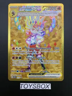 Carte Pokemon Pyrobut EX Gold SVP 163 / EV Promo ETB / NEUF FR - Image 2