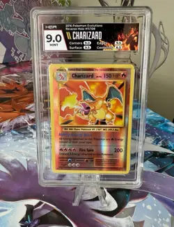 Pokemon 2016 Charizard 11/108 XY Evolutions Reverse Holo HGA Mint 9 (PSA,BGS) - Image 1