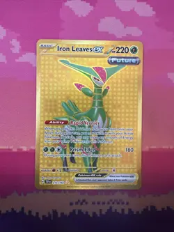 Pokemon Card Iron Leaves ex 213/162 Hyper Rare Temporal Forces Near Mint - Image 1