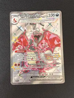 Pokemon TCG Card - Charizard ex SVP 074 Paldean Fates Tin Shiny Promo - Image 1