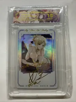 Sexy Marin Kitagawa Dress Up Graded 10 Gem Mint Holo Foil Slab Card Waifu Signed - Image 1