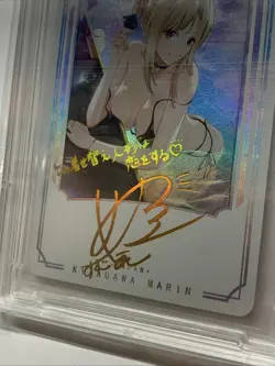 Sexy Marin Kitagawa Dress Up Graded 10 Gem Mint Holo Foil Slab Card Waifu Signed - Image 5