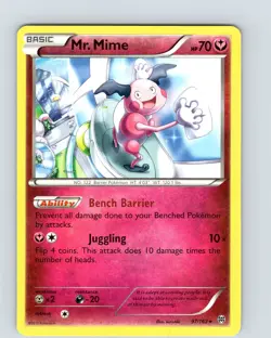 Pokemon TCG Mr. Mime XY BREAKthrough 97/162 Regular Rare Card Played LP - Image 1