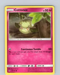 Pokemon TCG Cottonee S&M Guardians Rising 90/145 Regular Common Card LP-NM - Image 1