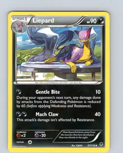 Pokemon TCG Liepard XY Phantom Forces 57/119 Regular Uncommon Card NM - Image 1