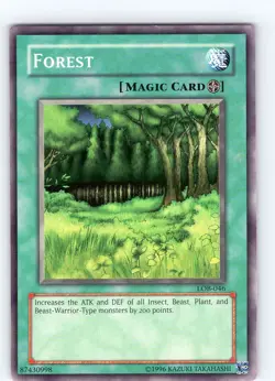 Yu-Gi-Oh TCG Forest LOB-046 Unlimited Regular Common Card LP-NM - Image 1