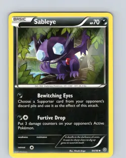 Pokemon TCG Sableye XY Ancient Origins 44/98 Regular Uncommon Card Played LP - Image 1