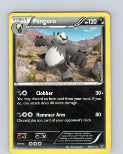 Pokemon TCG Pangoro XY Furious Fists 68/111 Regular Rare Card Played LP - Image 1