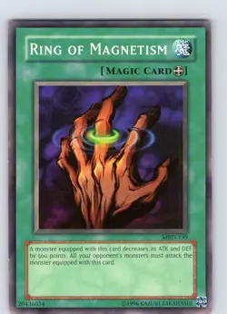 Yu-Gi-Oh TCG Ring Of Magnetism MRD-139 Unlimited Regular Common Card LP-NM - Image 1