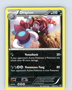 Pokemon TCG Drapion XY Furious Fists 65/111 Regular Rare Card Played LP - Image 1