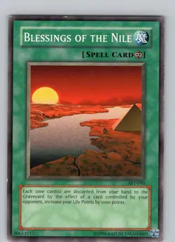 Yu-Gi-Oh TCG Blessings Of The Nile AST-090 Unlimited Common Card Played LP - Image 1