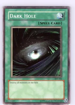 Yu-Gi-Oh TCG Dark Hole SYE-026 Unlimited Regular Common Card Played MP-LP - Image 1