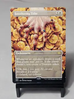 MTG - Double Masters - Smothering Tithe - Borderless - Lightly Played - Image 1